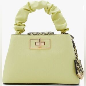 NWT Aldo Snakie Top Handle / Crossbody Bag in Celery